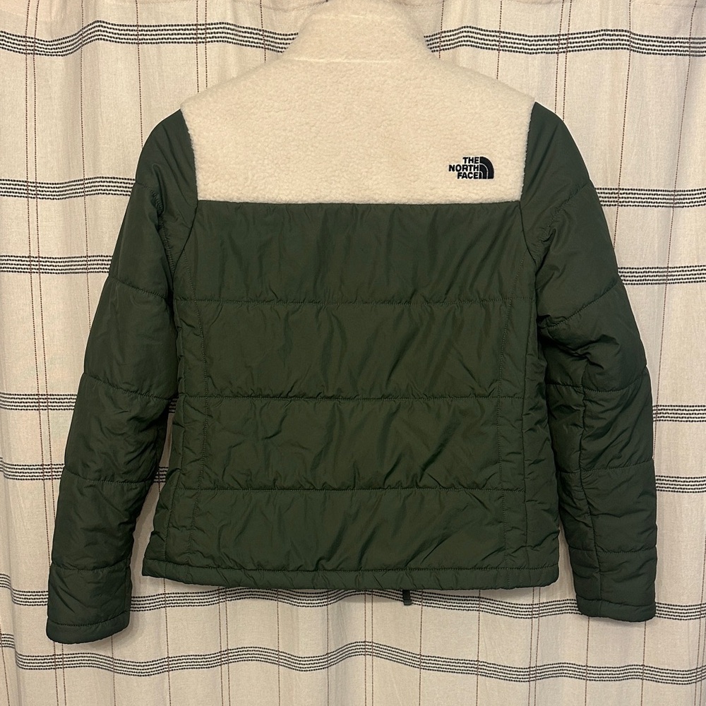 The North Face Olive Green and Cream Ski Jacket - Picture 4 of 4